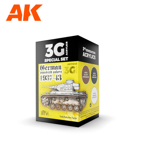 AK 3Gen Acrylics Set – GERMAN STANDARD 44-45 COMBO 3G Für Modellbau