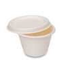 Bagasse Portion Pot + Lid  (118ml/4oz) White