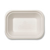 Bagasse Chip Tray (179x132x32mm/7x5") White (C2-Deep)