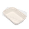 Bagasse Cont/Lid (178x123x38mm-500ml/17oz) White/Clear