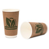 Double Wall Hot Drink Cup (453ml/16oz) Brown Aqueous