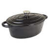 Black Cast Iron Oval Casserole 24cm