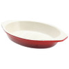 Red Cast Iron Oval Dish 20cm 0.65ltr