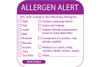 Allergen Alert Label - 50 x 50mm