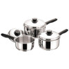 3 Piece Saucepan Set 16/18/20cm Polished