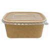 500ml Kraft Rectangular Container and PET Lid 