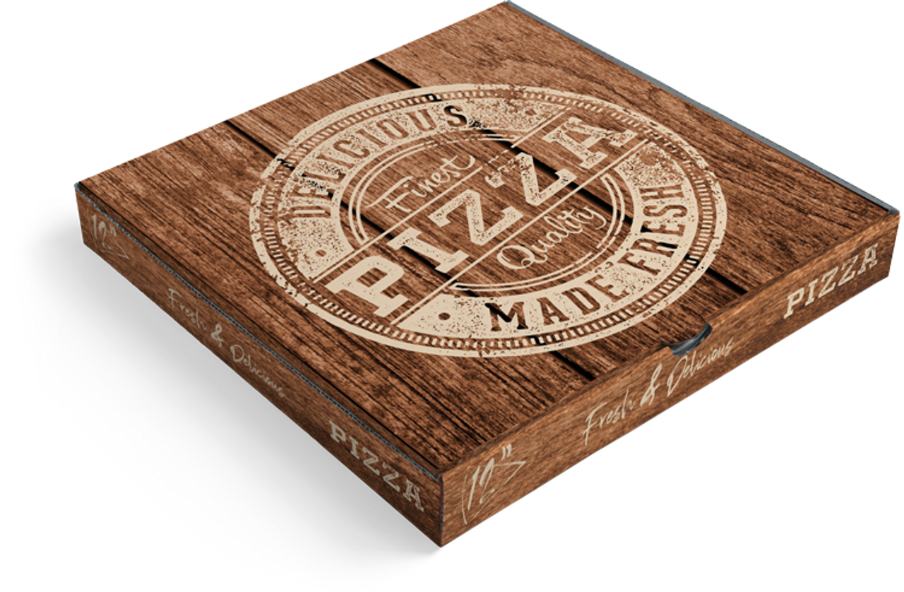 Wood Effect Pizza Box 12" pk 100
