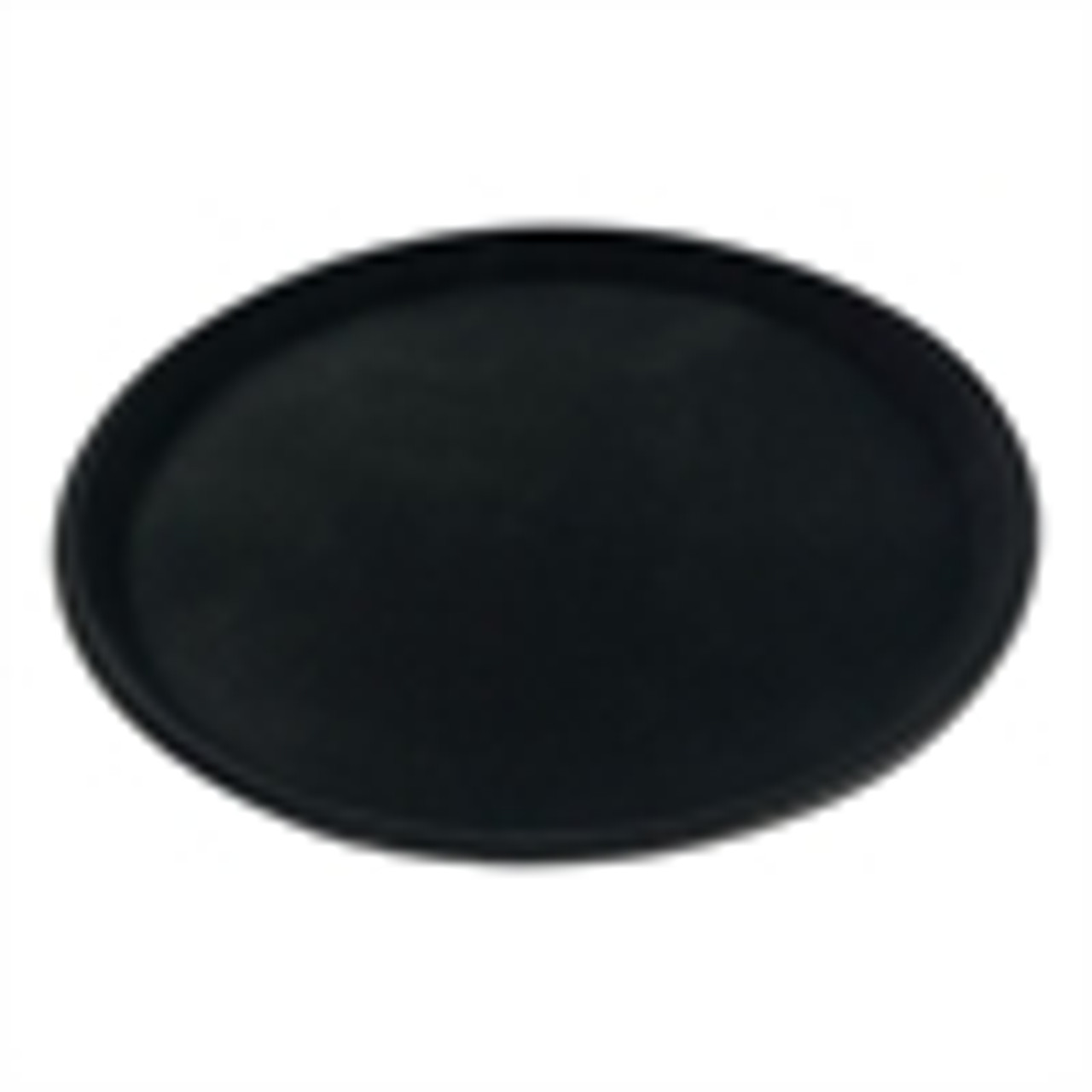 14" Round Black Non Slip Tray