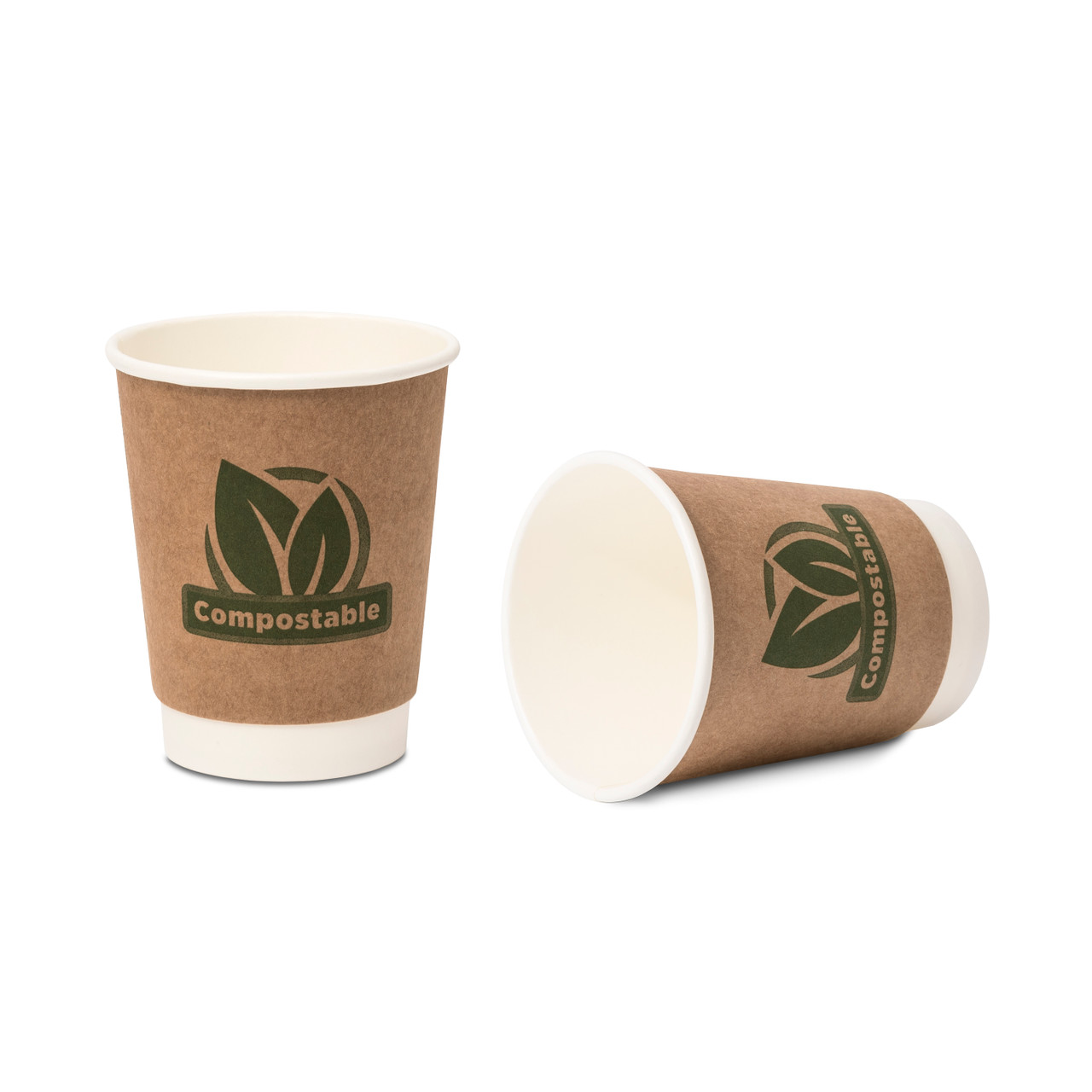 Double Wall Hot Drink Cup (227ml/8oz) Brown Aqueous