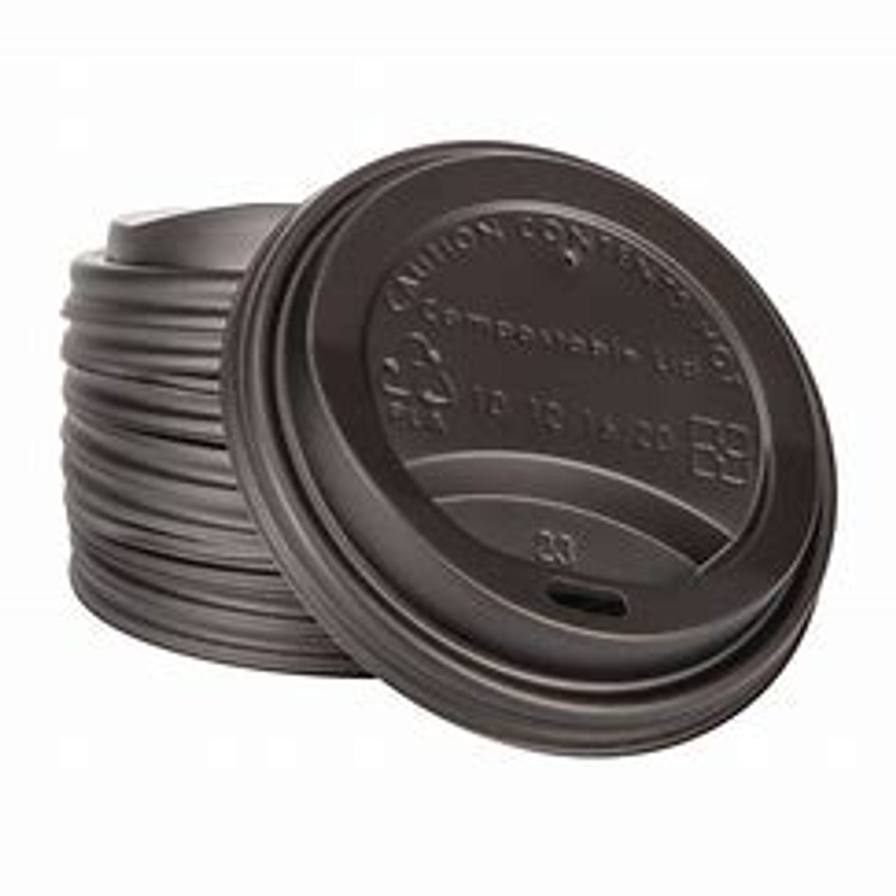 Sip Through CPLA Domed Lids (340ml/12oz)(453ml/16oz) Black