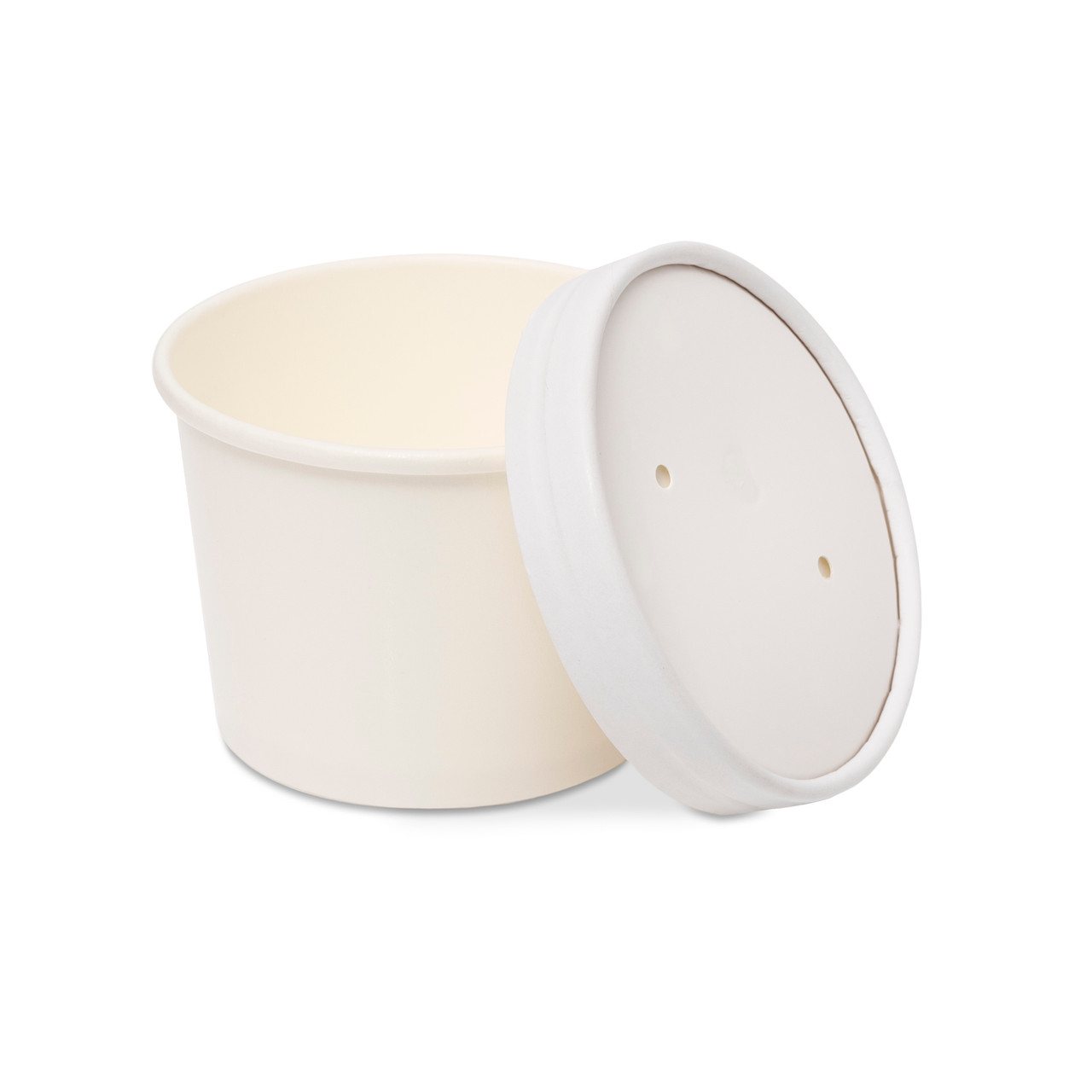 Paper Soup Cup+Lid (227ml/8oz) White