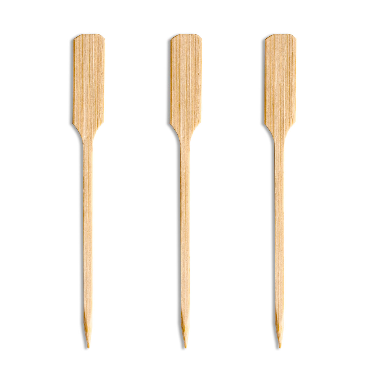Bamboo Skewer Paddle Shaped (90mm/3.5") S/Point