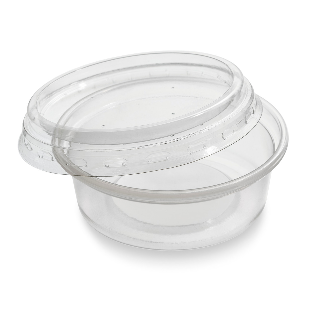 Portion Pot+Lid Round PP+RPET (56ml/2oz) Clear