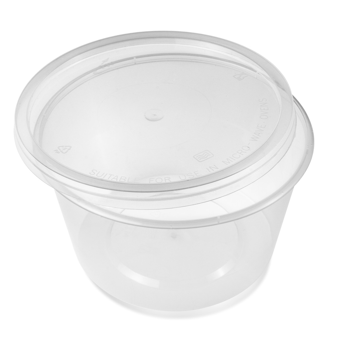 Microwave Container Round PP (456ml/16oz) Clear