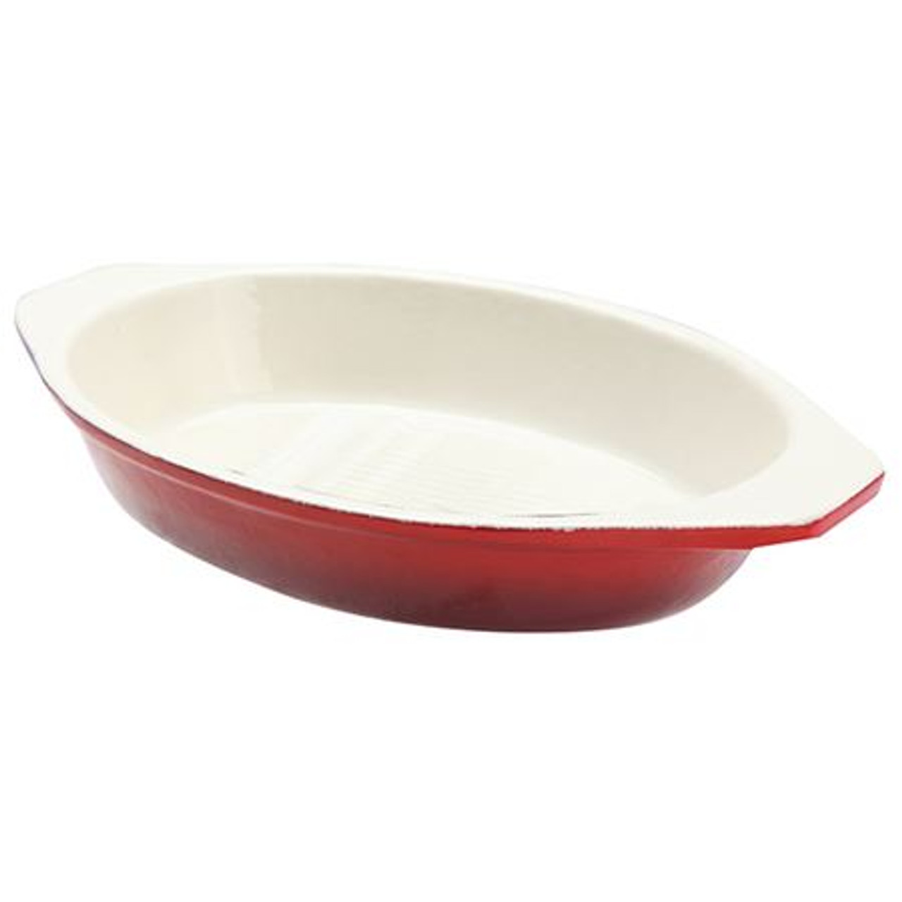 Red Cast Iron Oval Dish 20cm 0.65ltr