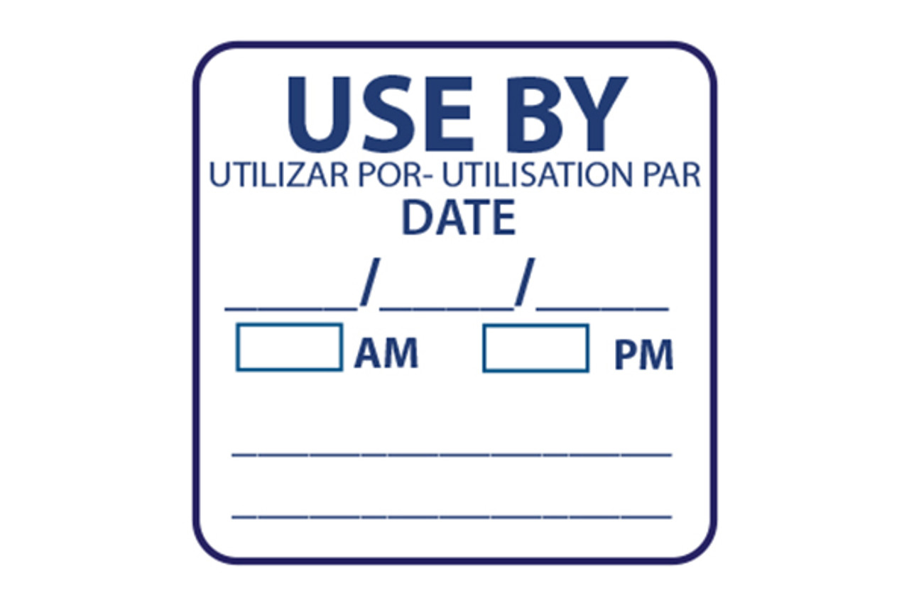 USE BY LABEL 25mm x 25mm 
