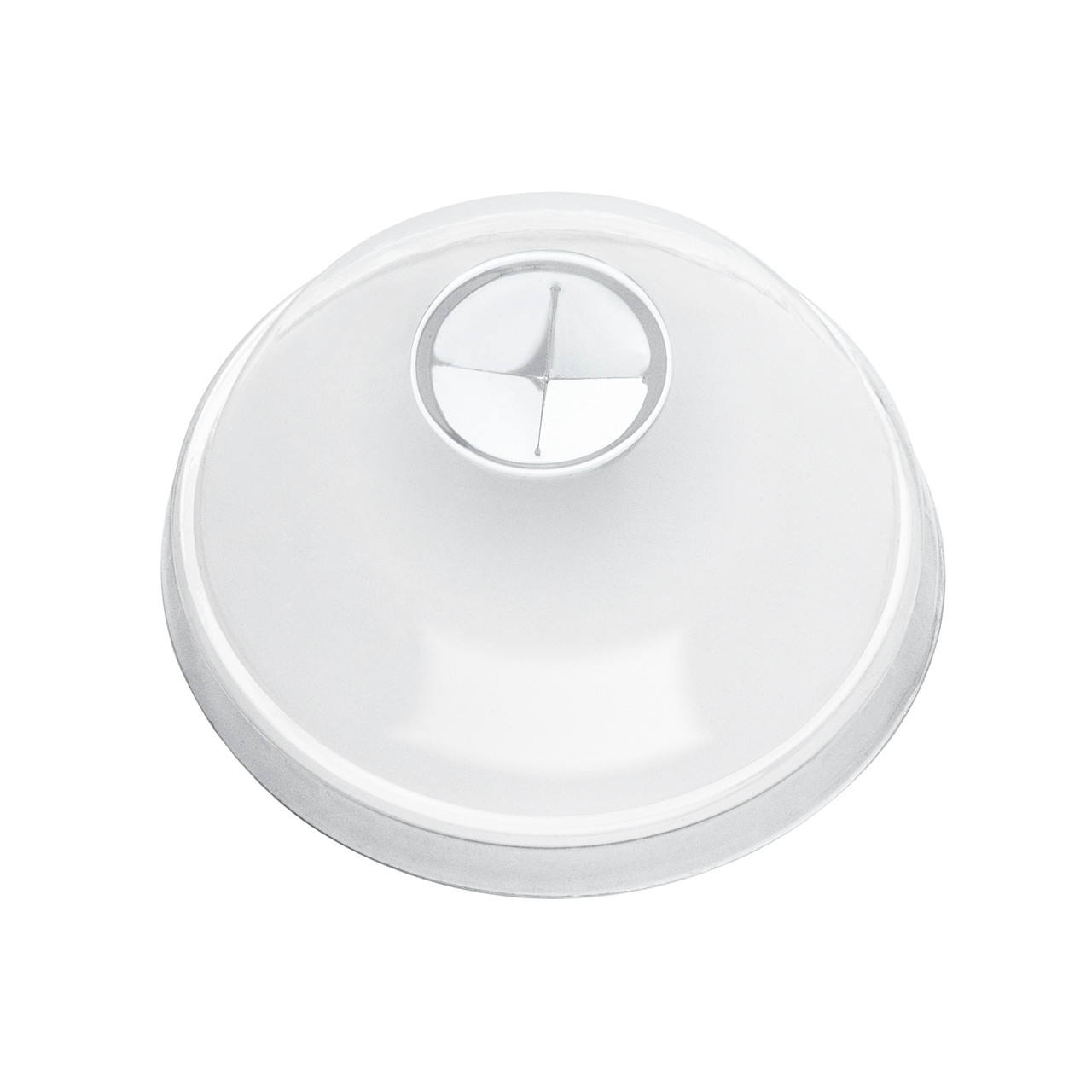 Clear Dome Lid with Hole for Smoothie Cup RPET (78mm) Fits 8oz & 10oz