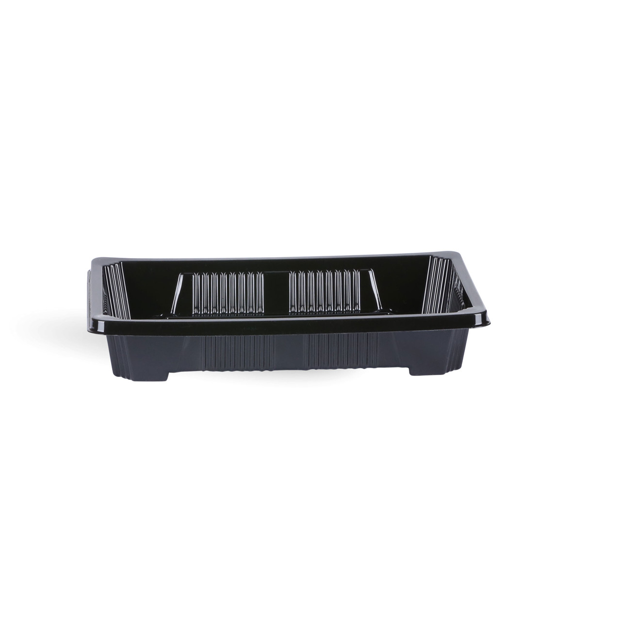 Sushi Container Base SC01 PET (65x114x20mm/2.6x4.5x0.8") Black 