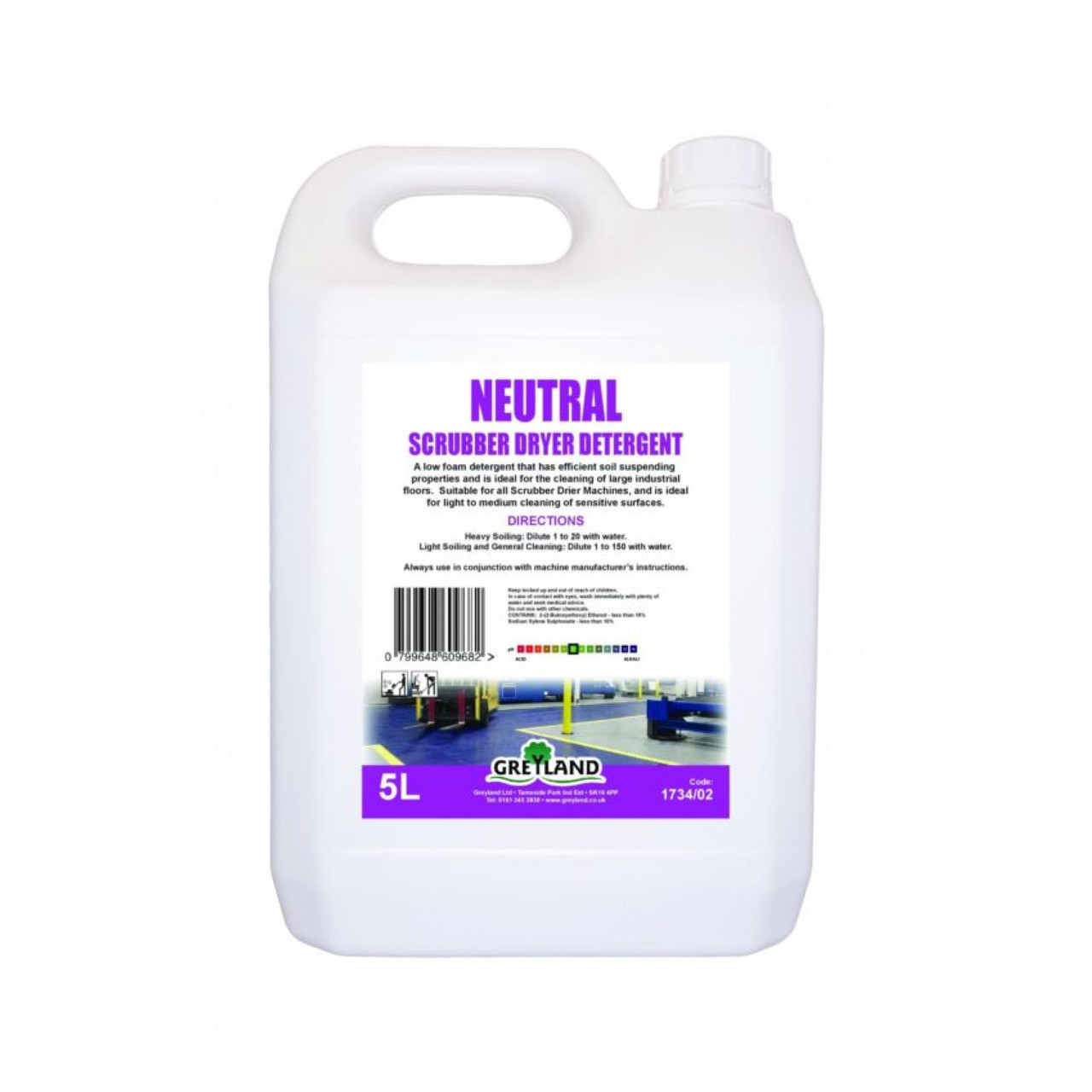 Greylands Neutral Scrubber Dryer Detergent 5Ltr