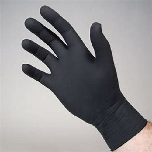 Black Medium Nitrile  Powder Free Gloves Pk 100