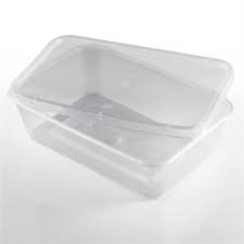 Heavy Duty Clear Medium Plastic Microwave Container 650ml with lids