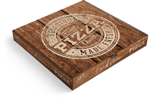  Wood Effect Pizza Box 9" pk 100