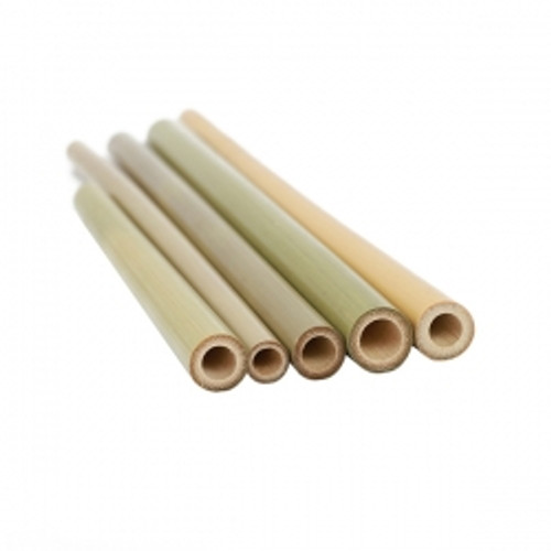 Natural organic drinking bamboo straws 9.5" x 6mm bore pk250