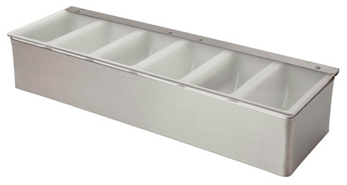 Stainless Steel Condiment Holder 6 Compartment