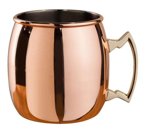 Mezclar 500ml Curved Moscow Mule Mug Copper Plated