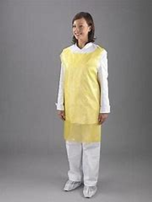 Disposable Polythene Aprons On A Roll 200 Pack Yellow