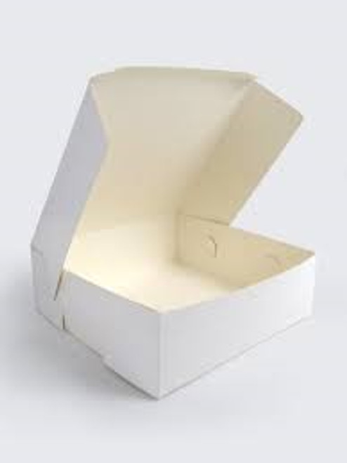 6"x6"x3" White Folding Cake Box PK 250
