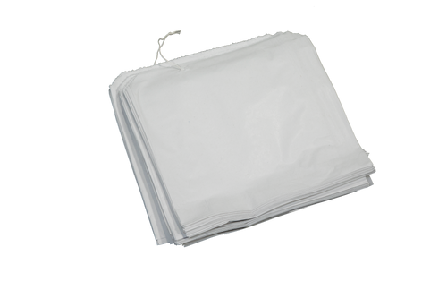 10"x10" Strung White Sulphite Bags PK 1000