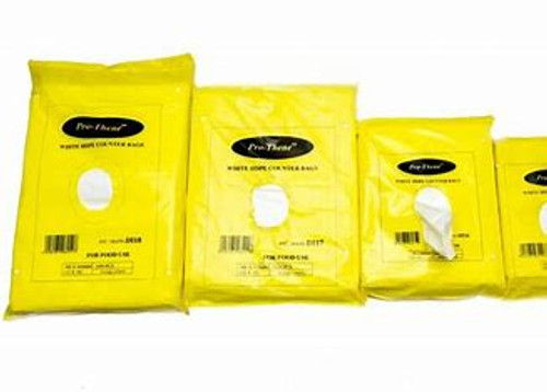 HDPE Pro Thene Butchers Food Counter Bags 25x50cm/10x12" White (Pack of 1000)