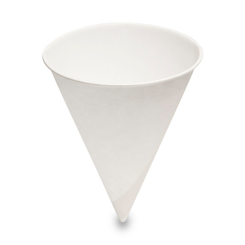 Single Wall Cold Drink Cone (113ml/4oz) White Aqueous