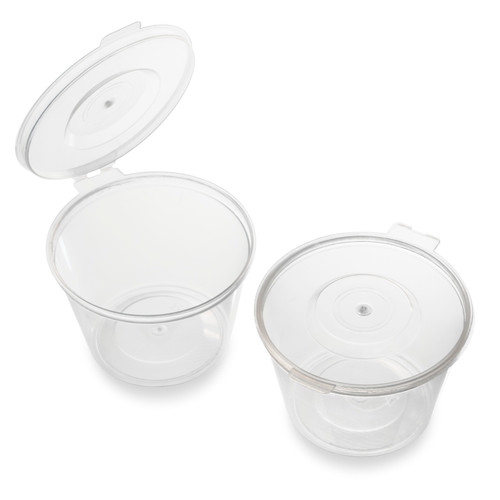 Plastic Sauce Pot with hinged lid