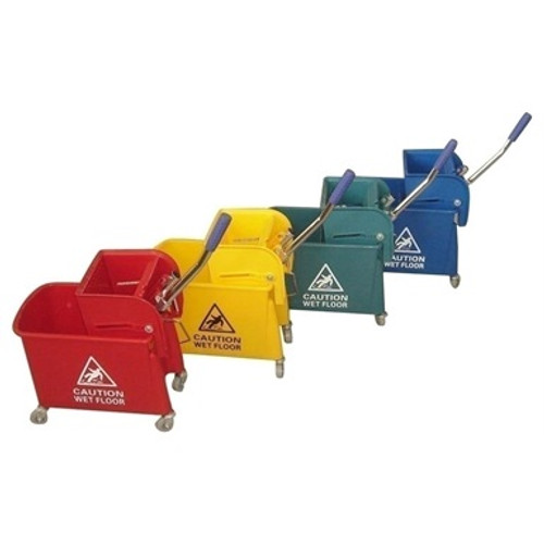 Kentucky Wringer Mop Bucket on Wheels 17 Litre Yellow