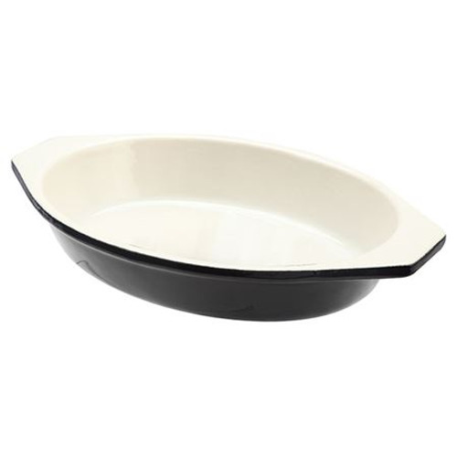 Black Cast Iron oval dish 20cm 0.65ltr
