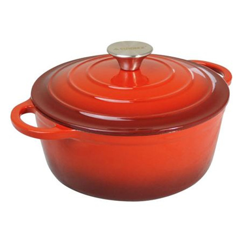 Red Cast Iron Round Casserole 20cm