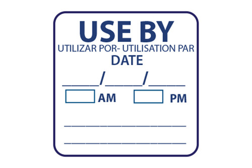 USE BY LABEL 25mm x 25mm 