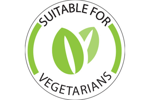 ‘Suitable for Vegetarians’ Label - 25 x 25mm
