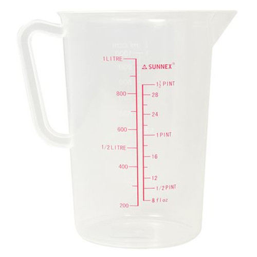 Measuring Jug 1Ltr Clear PP Plastic