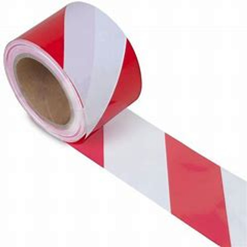 Red &  White Lane Marking Tape (50MM X 33M) 