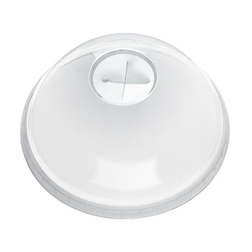 Clear Dome Lid with Hole for Smoothie Cup RPET (95mm) fits 12/16 & 20oz Cups