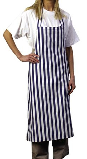 Bib Apron Blue & White Stripe 70cm x 97cm