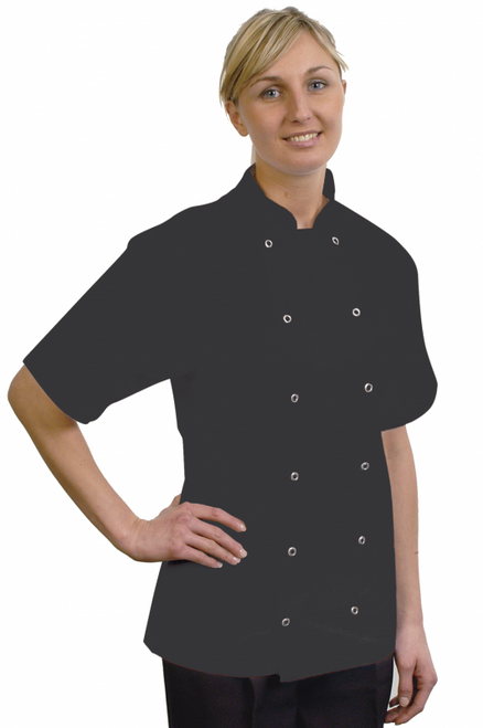 Unisex Chefs Jacket Short Sleeve  Large
