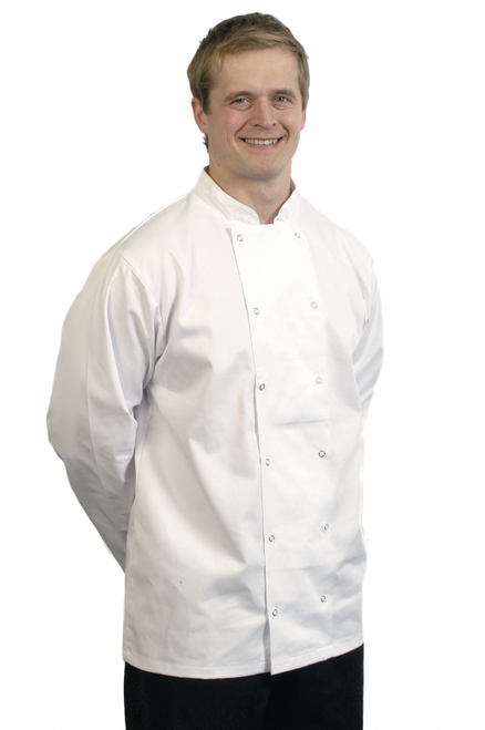 White Unisex Chefs Jacket Long Sleeve X Small 