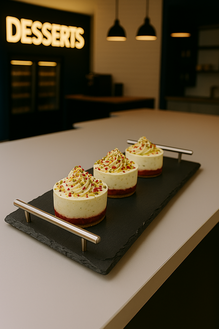 Mini Pistachio and Raspberry Cheesecakes  Mini Pistachio and Raspberry Cheesecakes