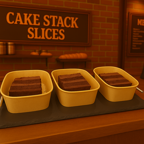 Chocolate Fudge Cake Stacks ( pre-packed )