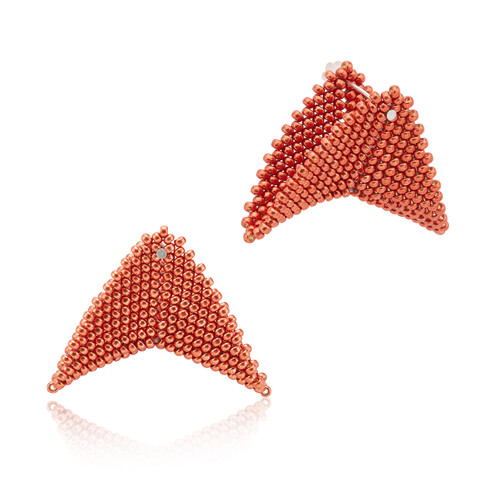 Earrings - Nikita - Red Orange - muntu - themuntu.com