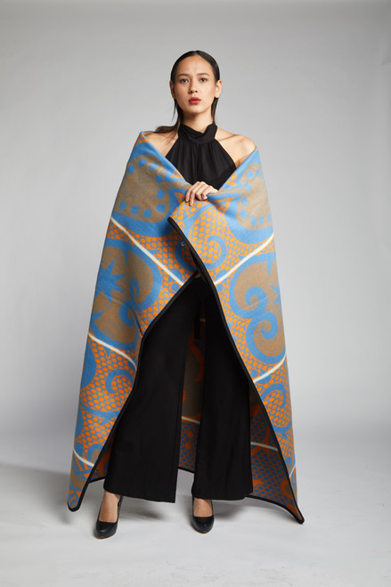 Heritage Blanket Scarf - Azure Spade - muntu - themuntu.com Heritage Blanket Scarf - Azure Spade - muntu - themuntu.com
